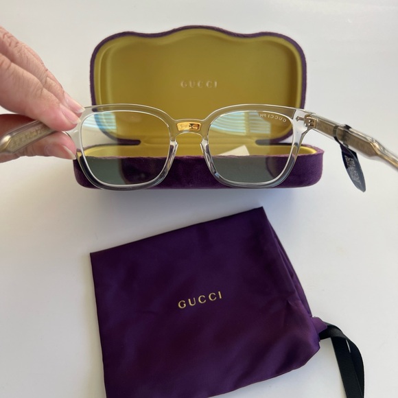NEW GUCCI GG01840 005 UNISEX
CLEAR EYEGLASSES - Picture 6 of 12